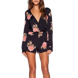 Blue life floral romper.
